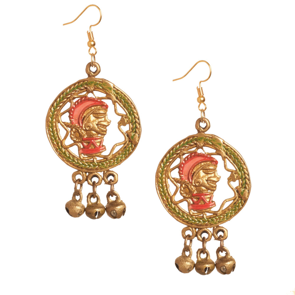 Moorni The Empress Star Handcrafted Trobal Dhokra Earrings