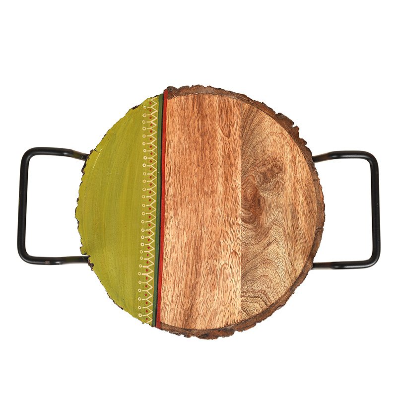 Moorni Pizza Server with Metal Handles - (12x9x3 in)