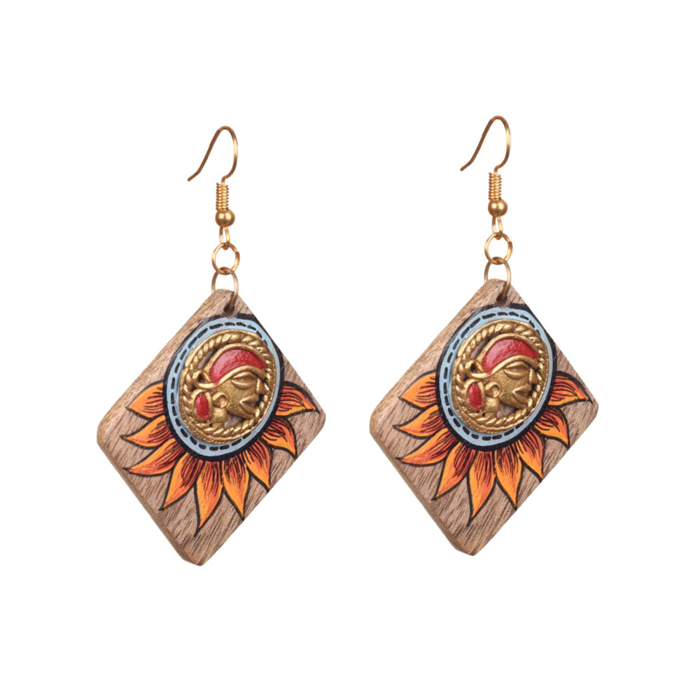 Moorni Butterfly-VIx Handcrafted Tribal Wooden Earrings