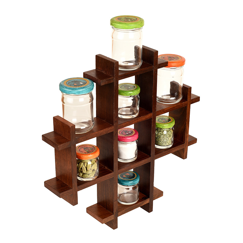 Moorni Spices Organizer For Wall Set Of 8 - (13x2x13 in)