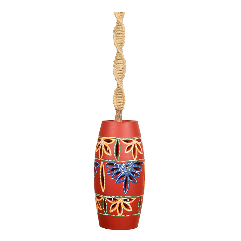 Reno-A Terracotta Pendant Lamp In Red