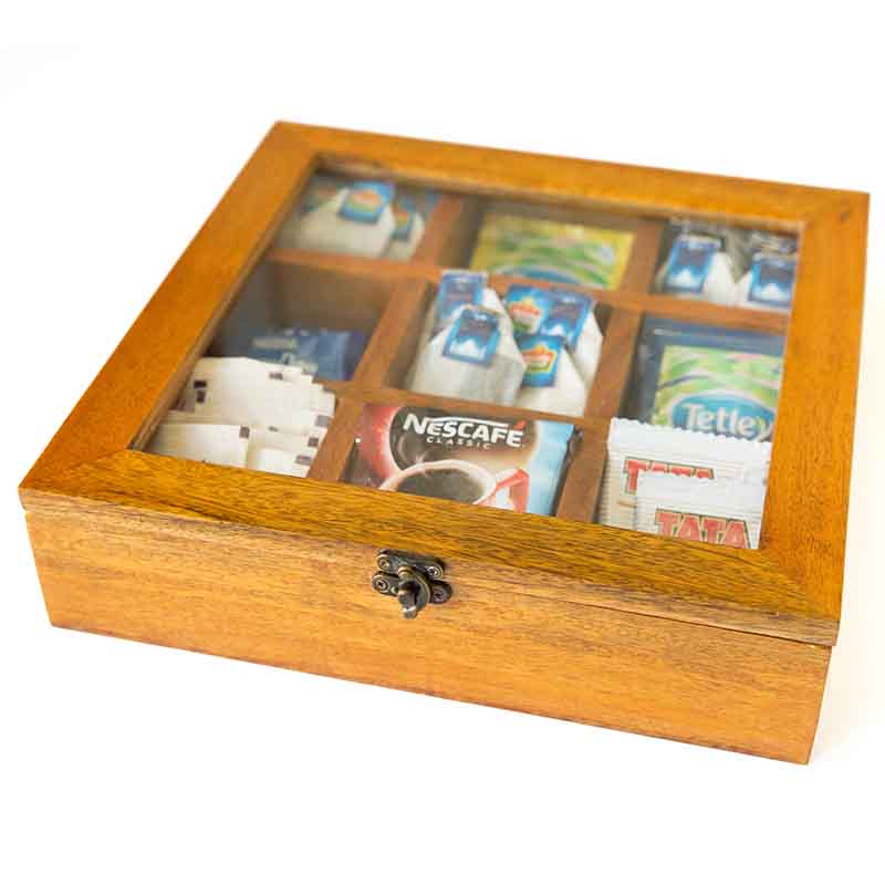 Olha-o Tea Box with Nine Compartments