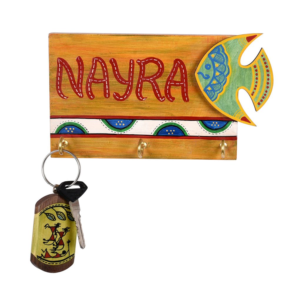 Moorni Key Holder/Name Plate 3 Keys (7x1.5x4)