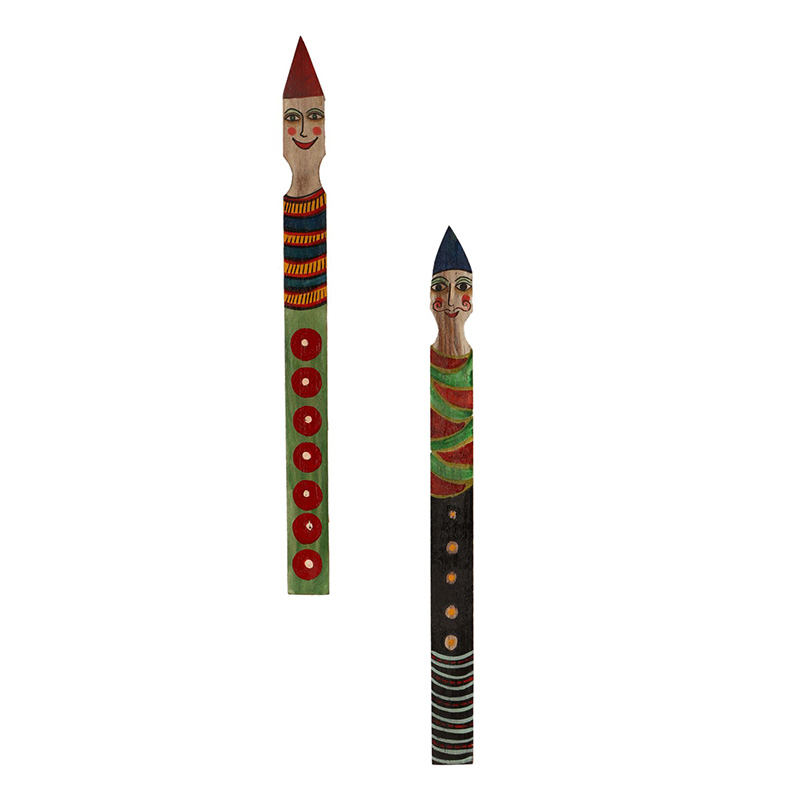 Moorni Funny Nâ€™ Honey Jokers Wall Decor Sticks (SO2) - (1.5x0.1x17 / 1.5x0.1x16.5 in)