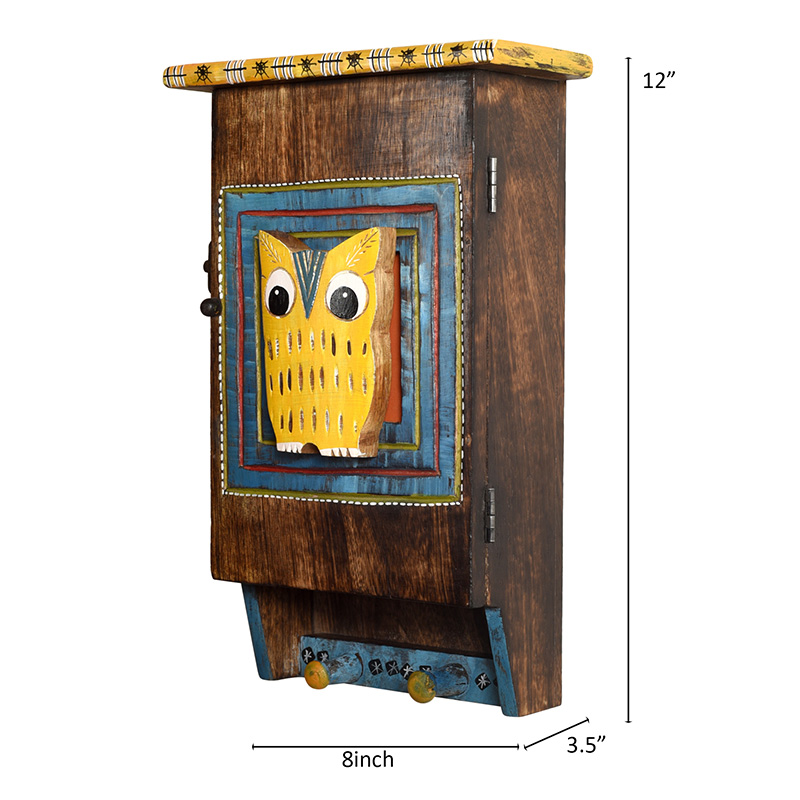 Moorni Hooting Owl Key Hanger with Storage Box