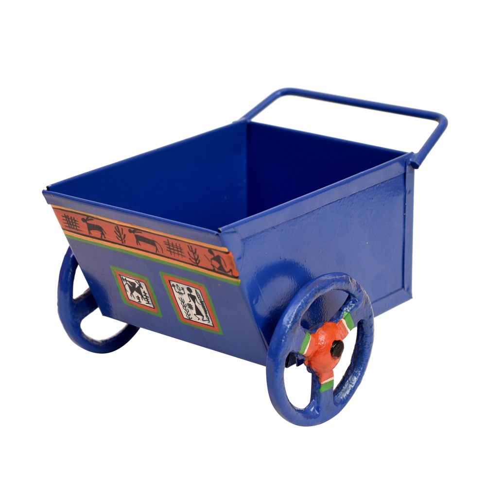 Moorni Funky Snacks Serving Food Cart in Blue Color (6x4.4x4)