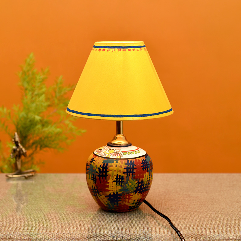 Moorni Colour Splash Terracotta Table Lamp - (8x12 in)