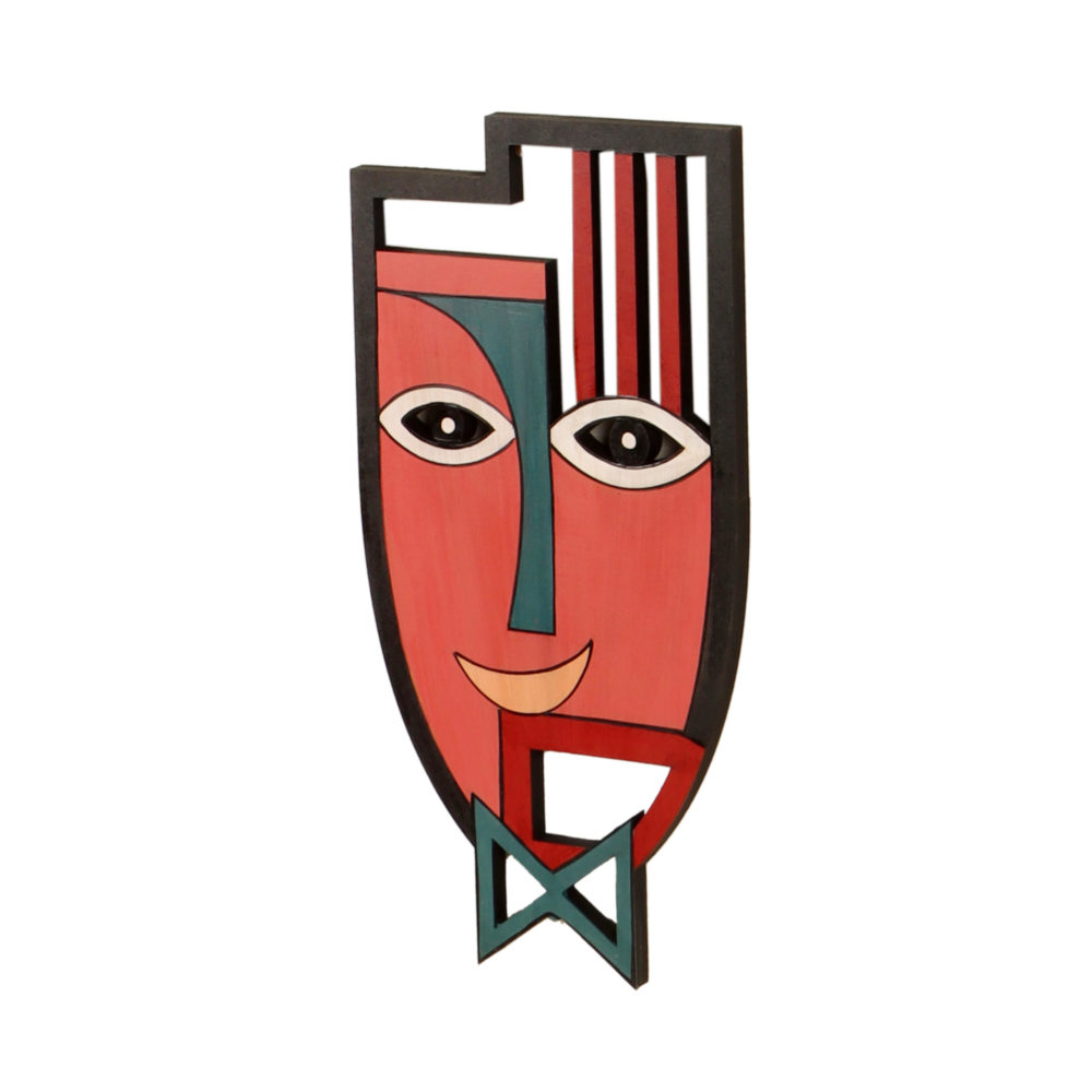 Moorni Tidy Ted Pink Wall Decor Mask (6x12)