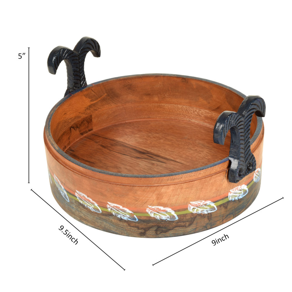 Moorni Autumn Leaf Multi-Purpose Stand in Round Shape