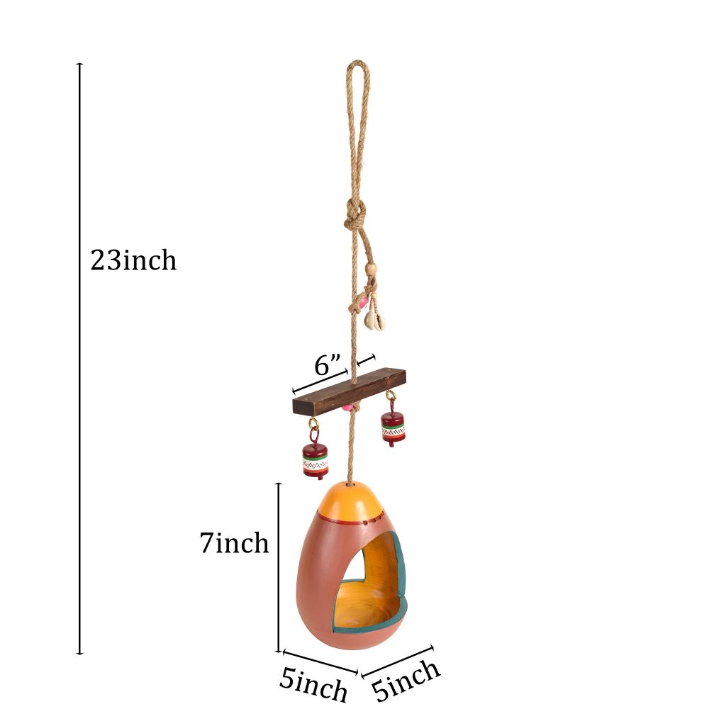 Moorni Colourful Hanging Bird Feeder (5x5x23)