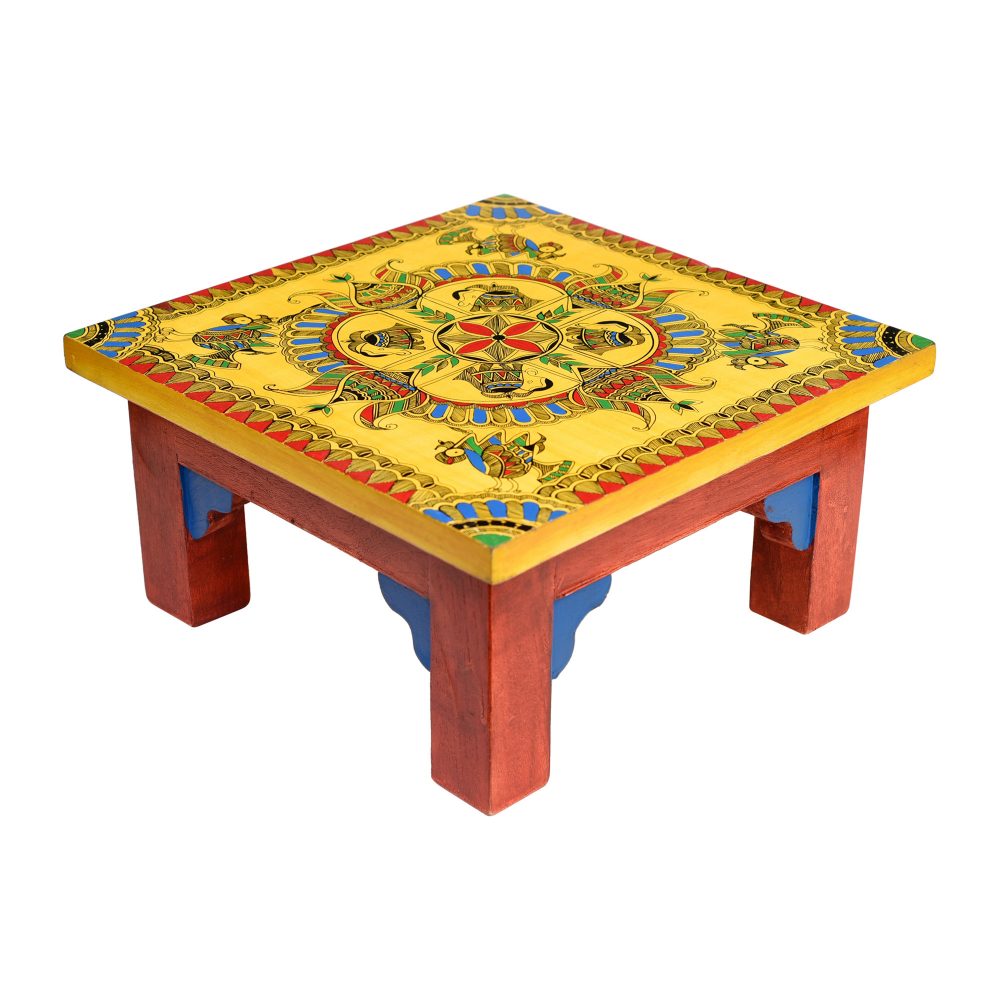 Moorni Haldi Chowki in Wood (12x12x6)