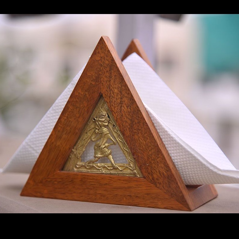 Triangle Napkin Holder in mango Wood