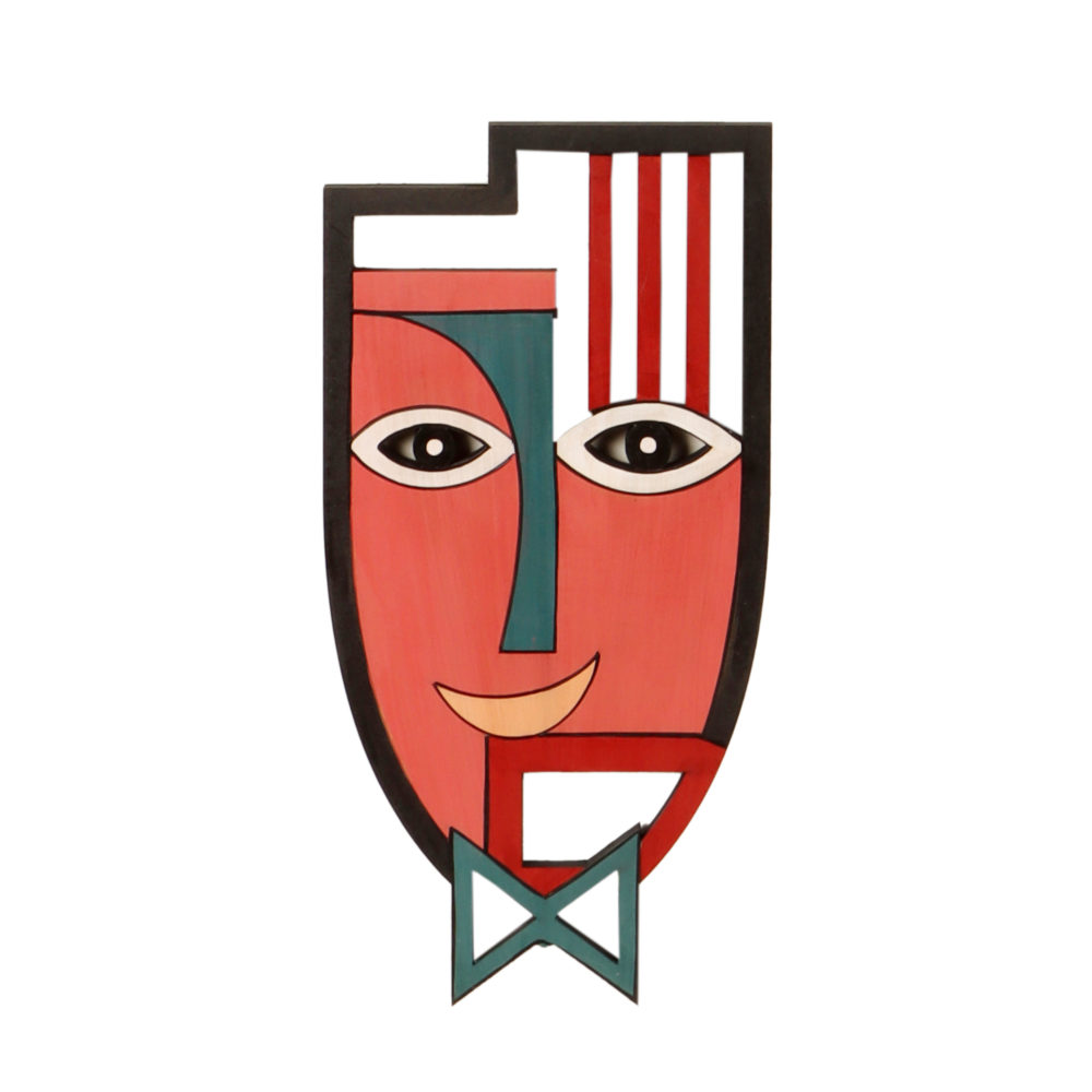Moorni Tidy Ted Pink Wall Decor Mask (6x12)