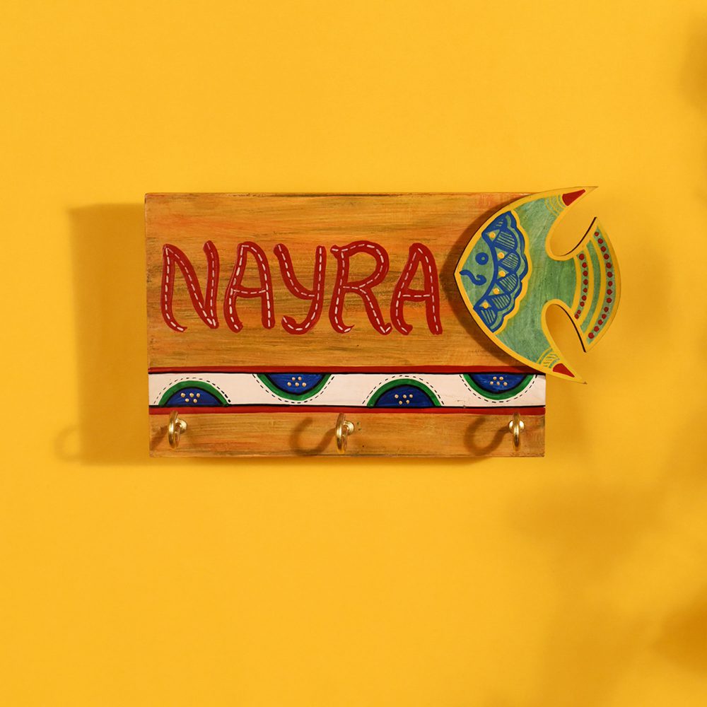 Moorni Key Holder/Name Plate 3 Keys (7x1.5x4)