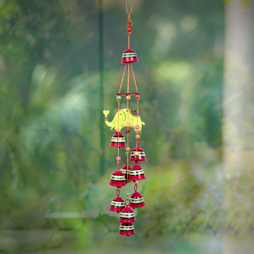 Moorni Windchime Elephant 9 MetalBells (19x2.5x)