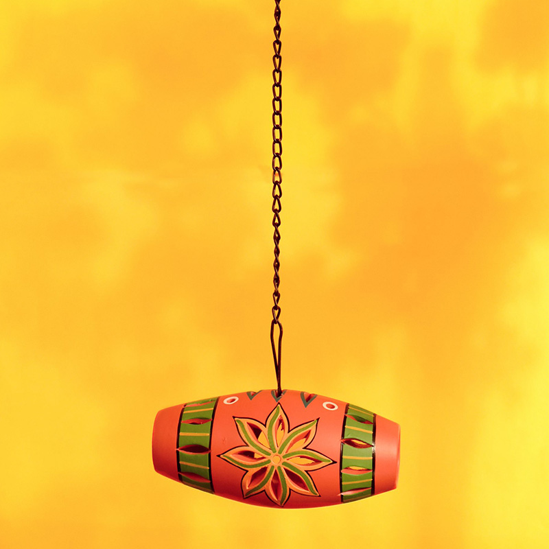 Moorni Terracotta Multicolor Handcrafted Hanging Tea light