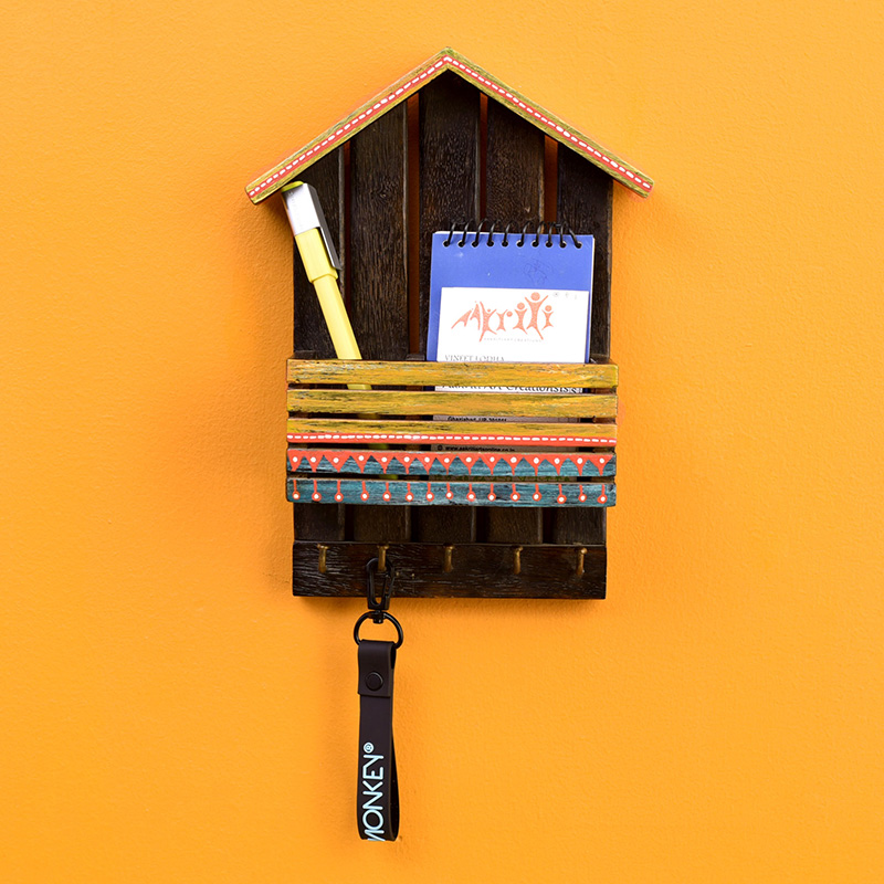 Moorni Mera Ghar Key Hanger with Storage Box - (7x2.6x9.4 in)