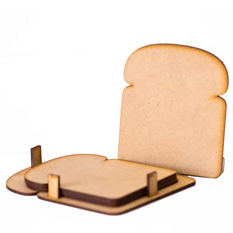 Olha-o Bread Shaped Coasters (Set of 4)