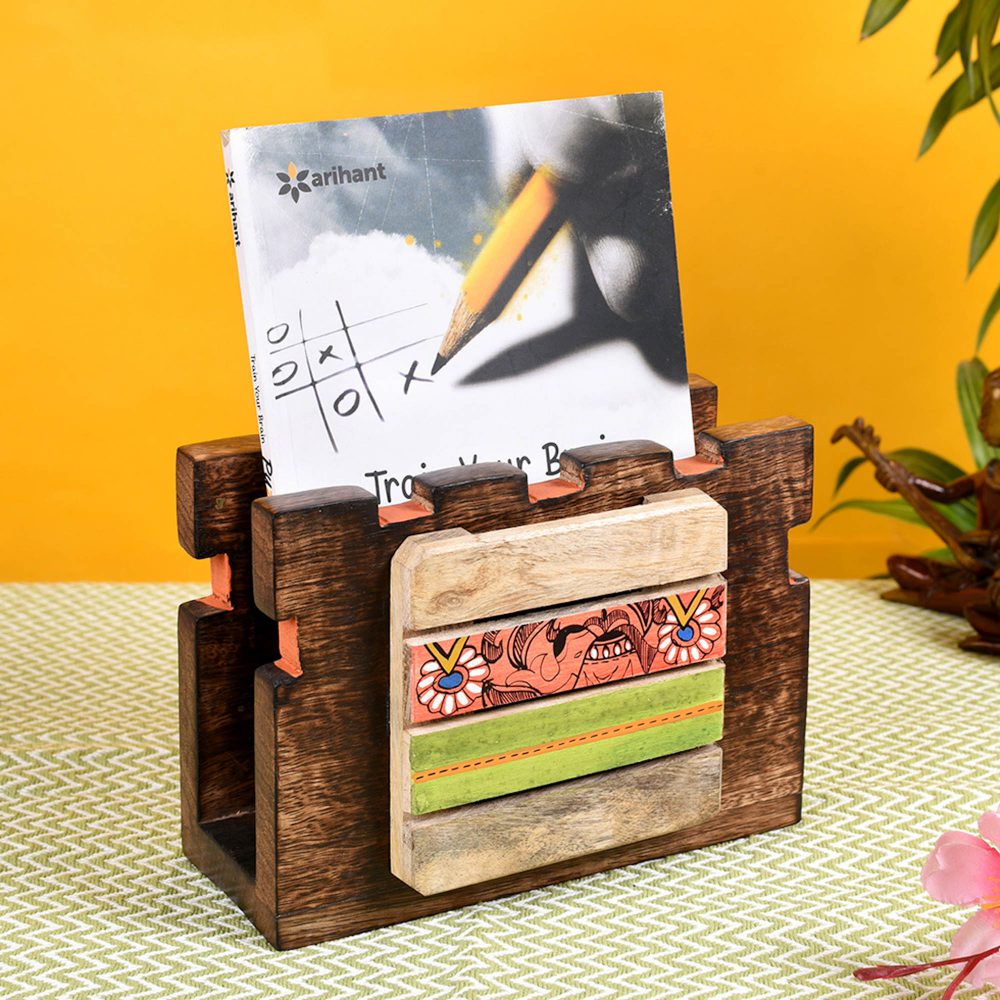 Moorni Magazine Holder Handcrafted Wooden (7x3x5)