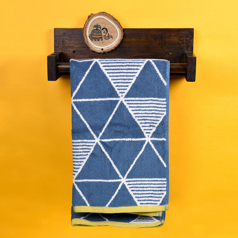 Moorni Towel Holder Handcrafted Tribal Art - (15x5x7 in)