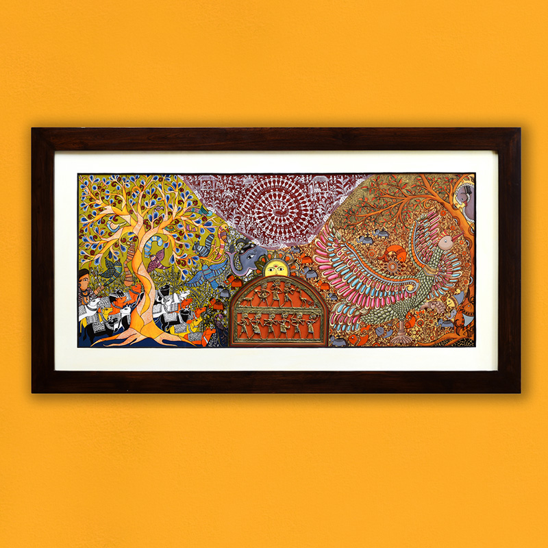 Moorni Handpainted Fusions â€“ Madhubani & Dhokra Painting