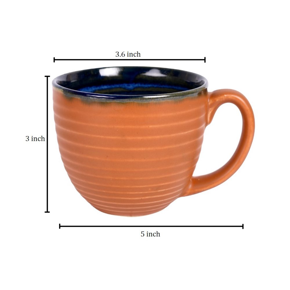 Moorni Coffee Mug Ceramic Brown (Set of 2) (5x3.75x3.1)