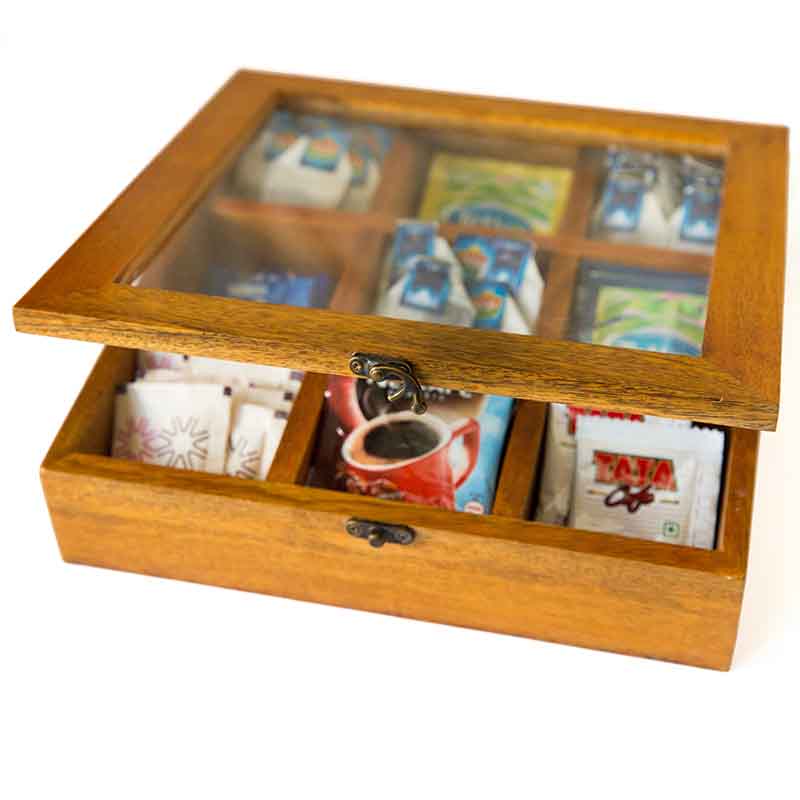 Olha-o Tea Box with Nine Compartments
