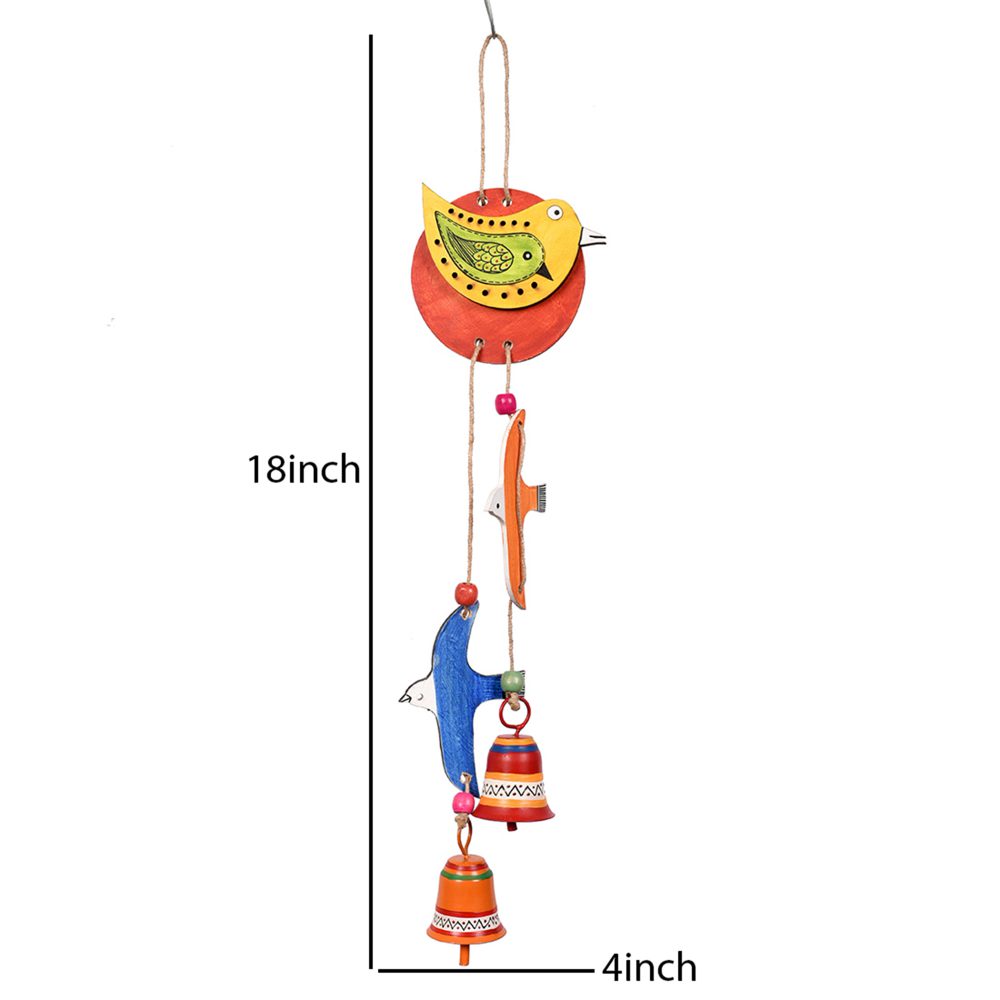 Moorni Windchime 2 Flying Bird & 2 Metal Bells (18x4)