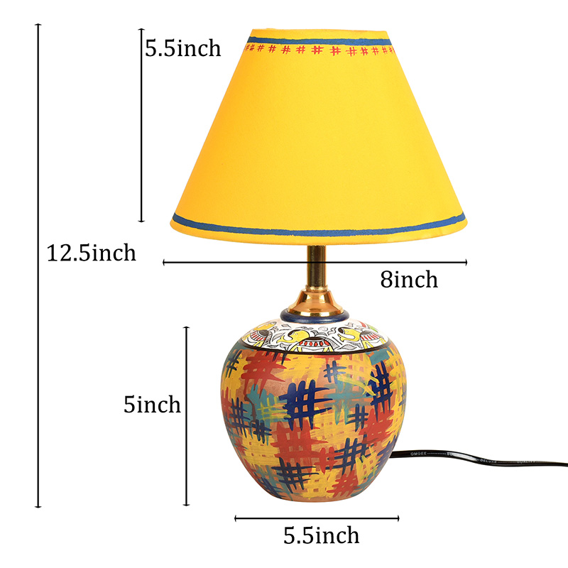 Moorni Colour Splash Terracotta Table Lamp - (8x12 in)