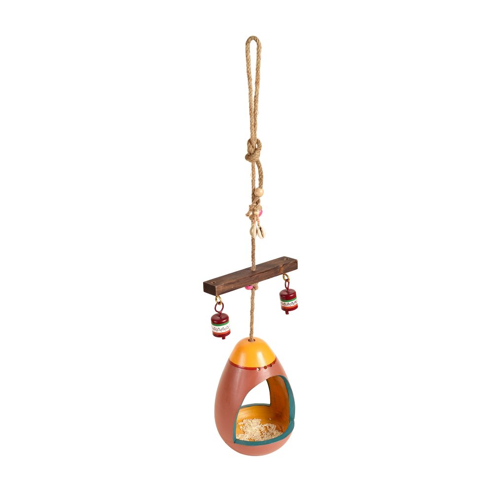 Moorni Colourful Hanging Bird Feeder (5x5x23)