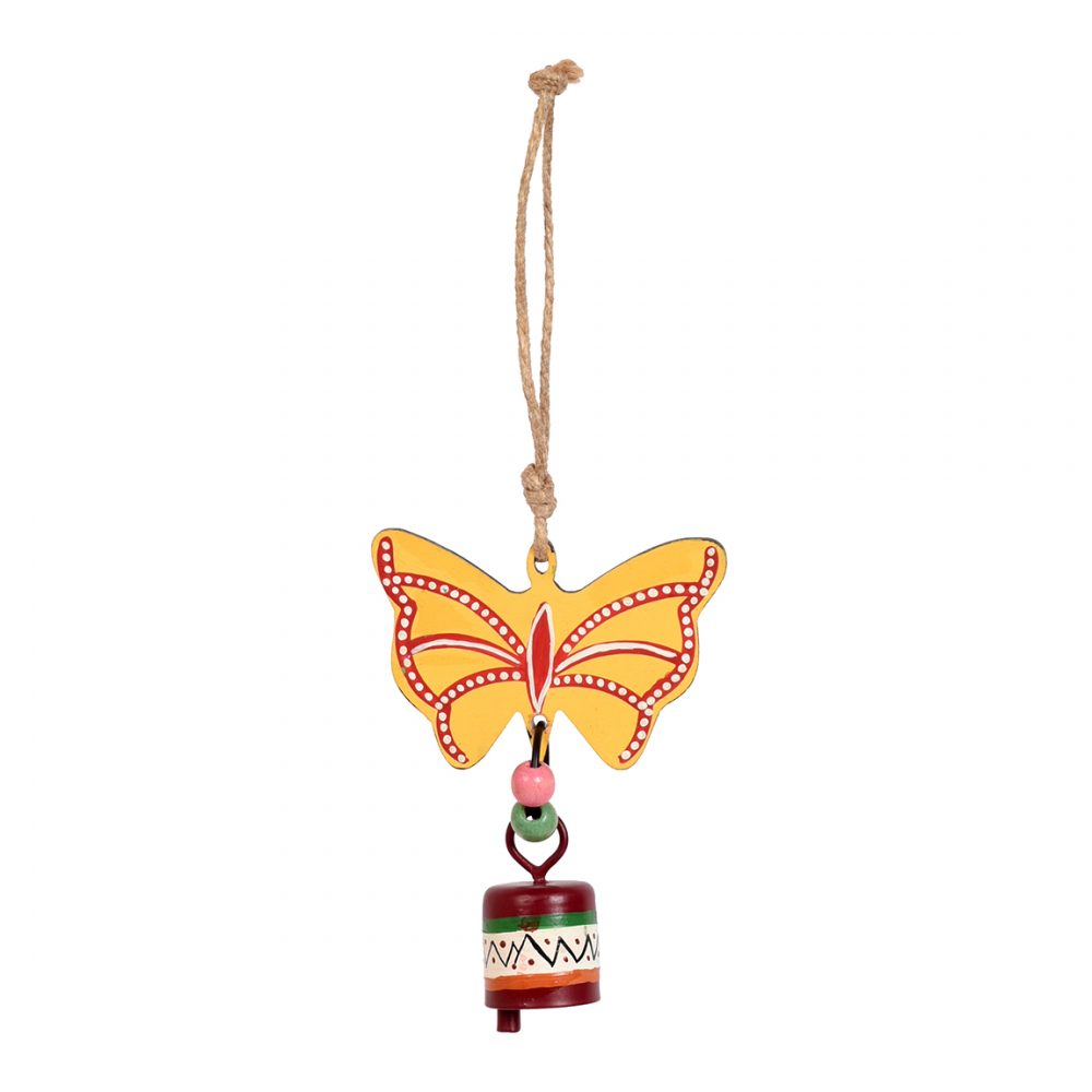 Moorni Yellow Butterfly Wind Chimes for Home Decor