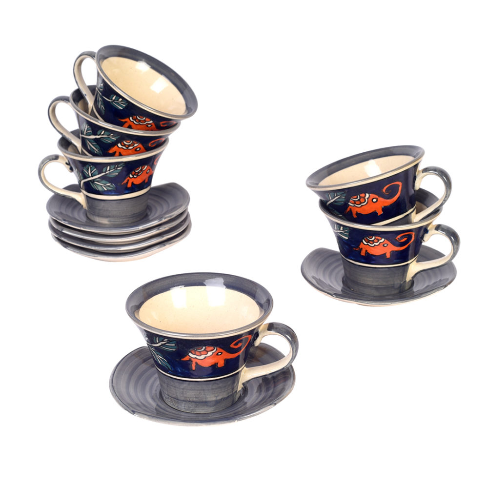 Moorni Morning Tuskers Tea Cups & Saucer S06