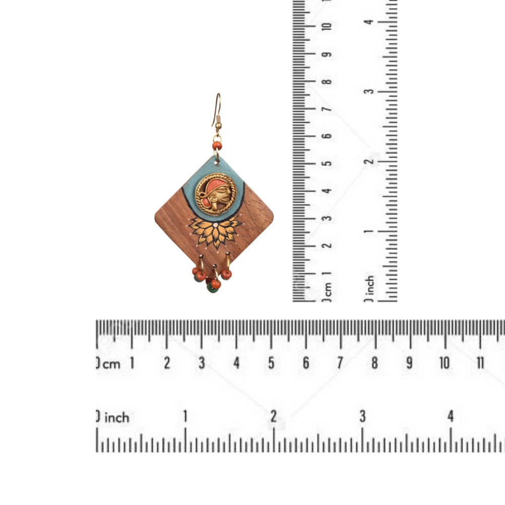 Moorni Butterfly-IVx Handcrafted Tribal Wooden Earrings
