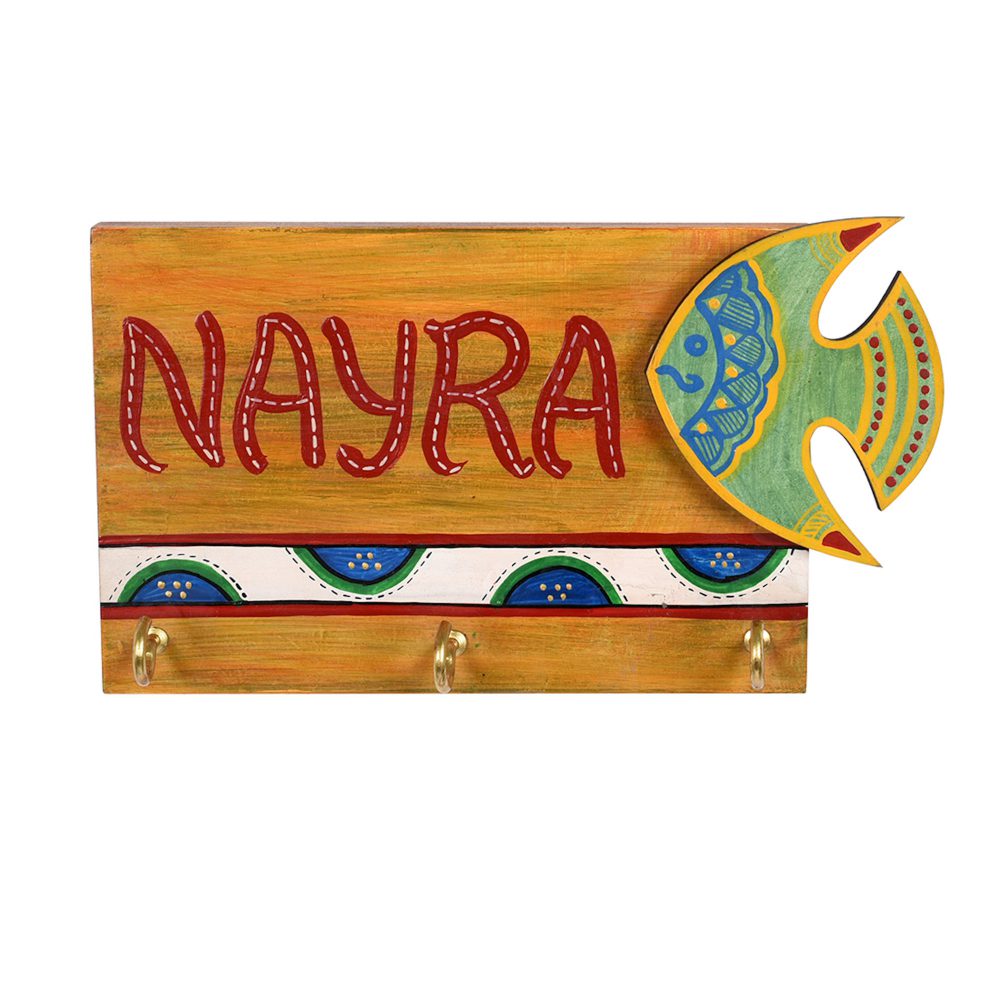 Moorni Key Holder/Name Plate 3 Keys (7x1.5x4)