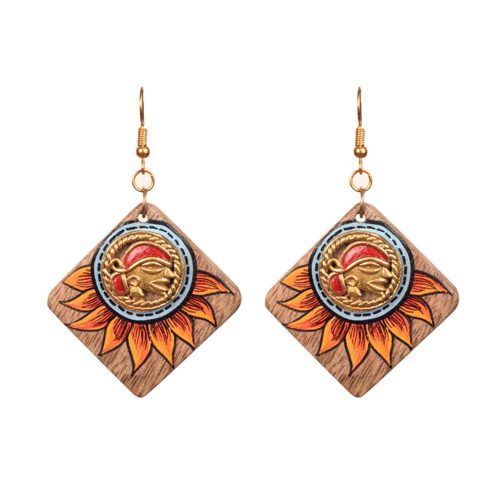 Moorni Butterfly-VIx Handcrafted Tribal Wooden Earrings