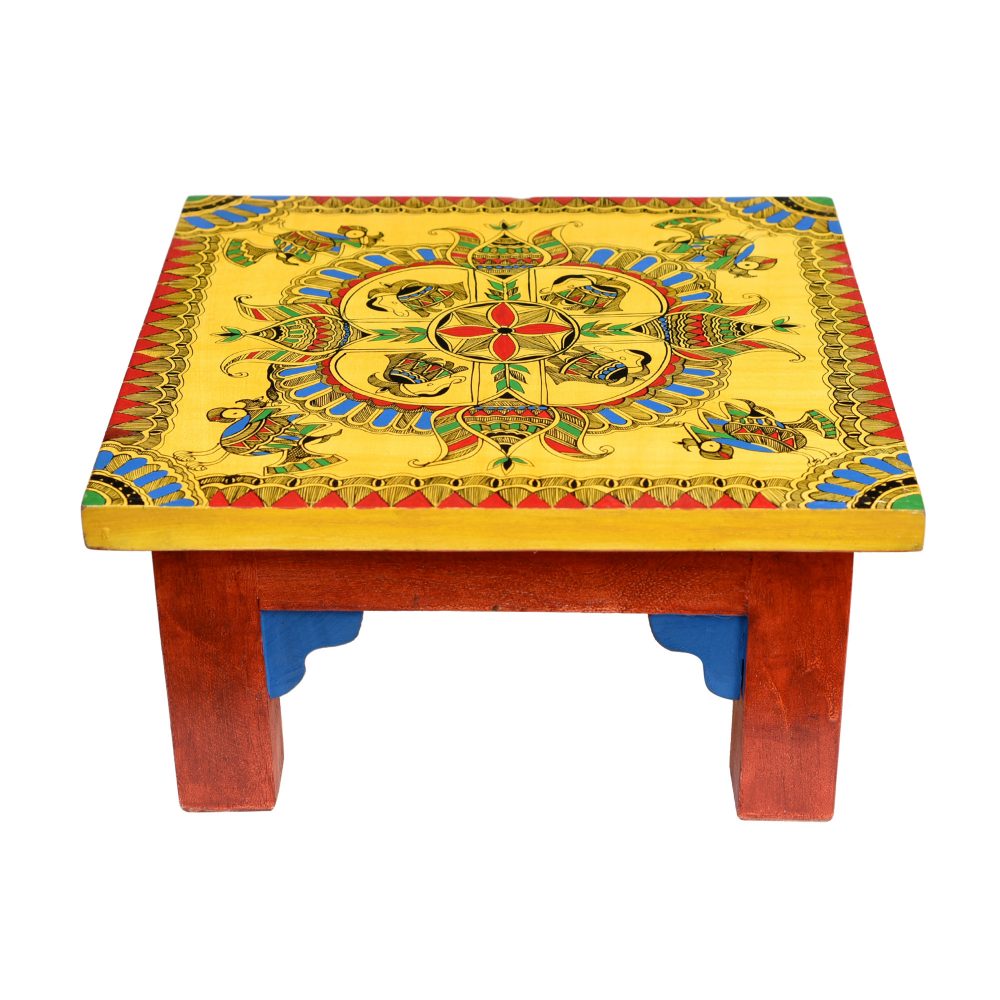 Moorni Haldi Chowki in Wood (12x12x6)