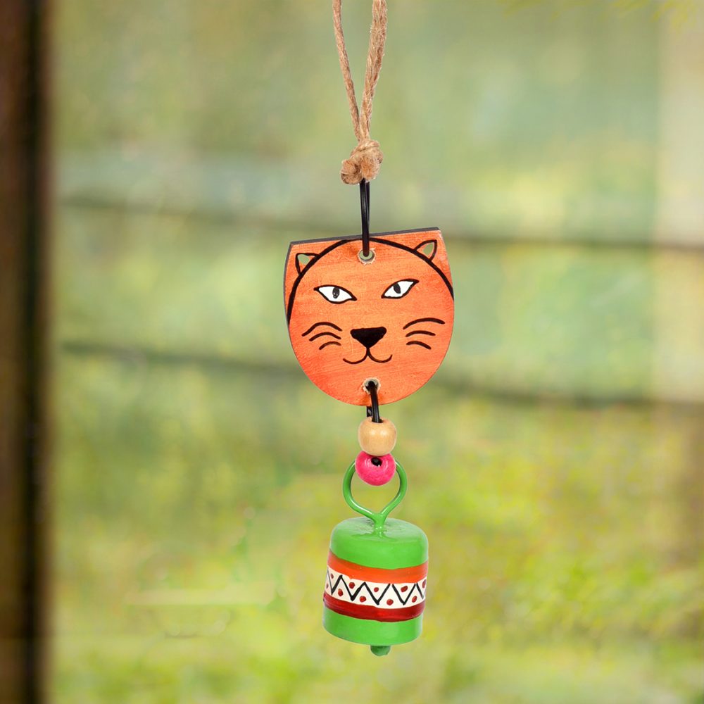 Moorni Lion Wind Chimes with Metal Bell for Outdoor Hanging and Home Decoration